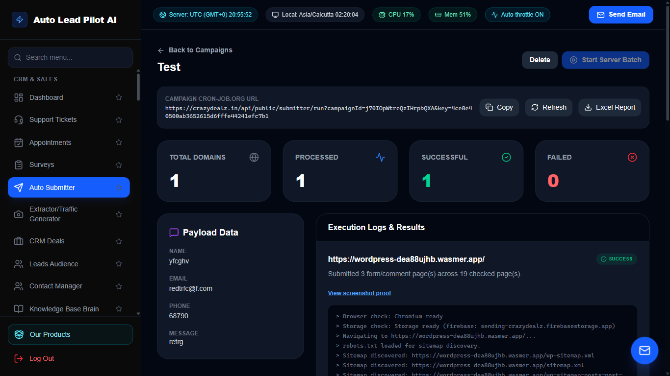 High-Volume Auto Submitter & Directory Poster Screenshot