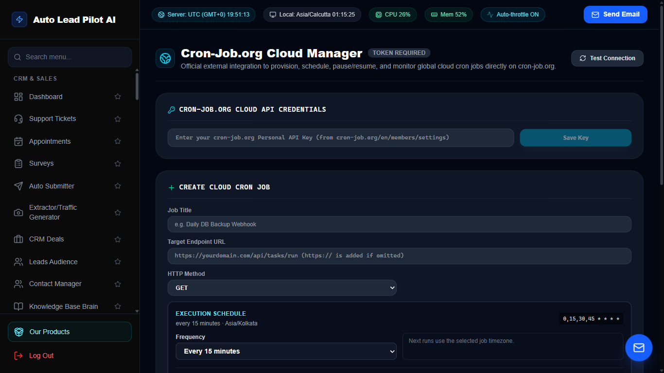 Cron-Job.org Cloud Integration & Task Orchestrator Screenshot