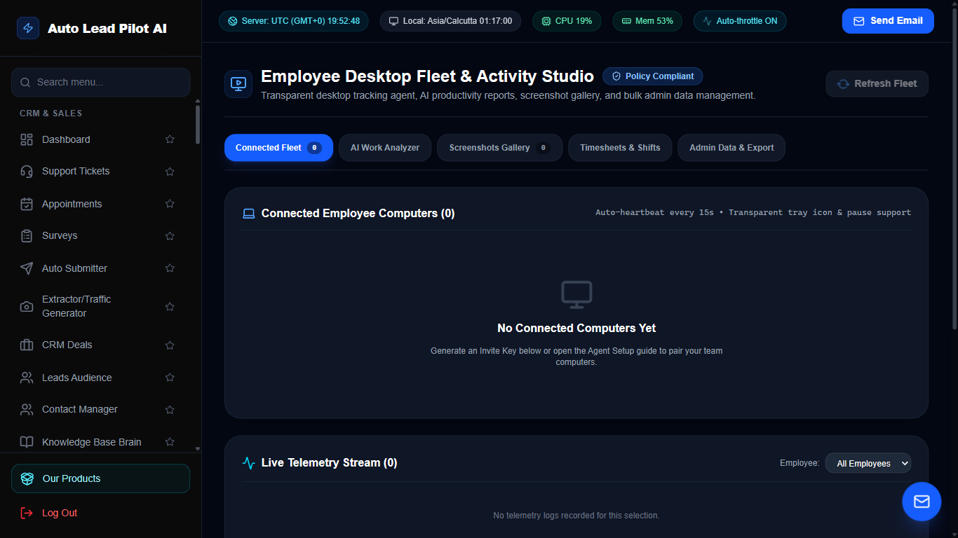 Employee Activity Tracking & Productivity Monitor Screenshot