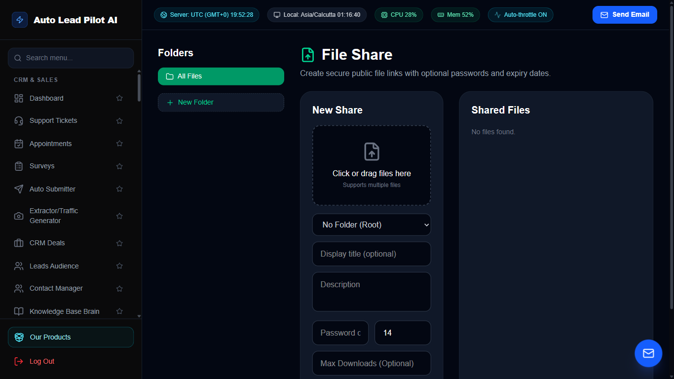 Encrypted Cloud File Sharing & Document Vault Screenshot