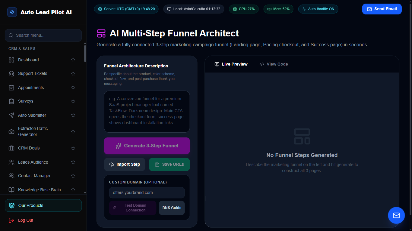 Instant AI Sales Funnel & Landing Page Builder Screenshot