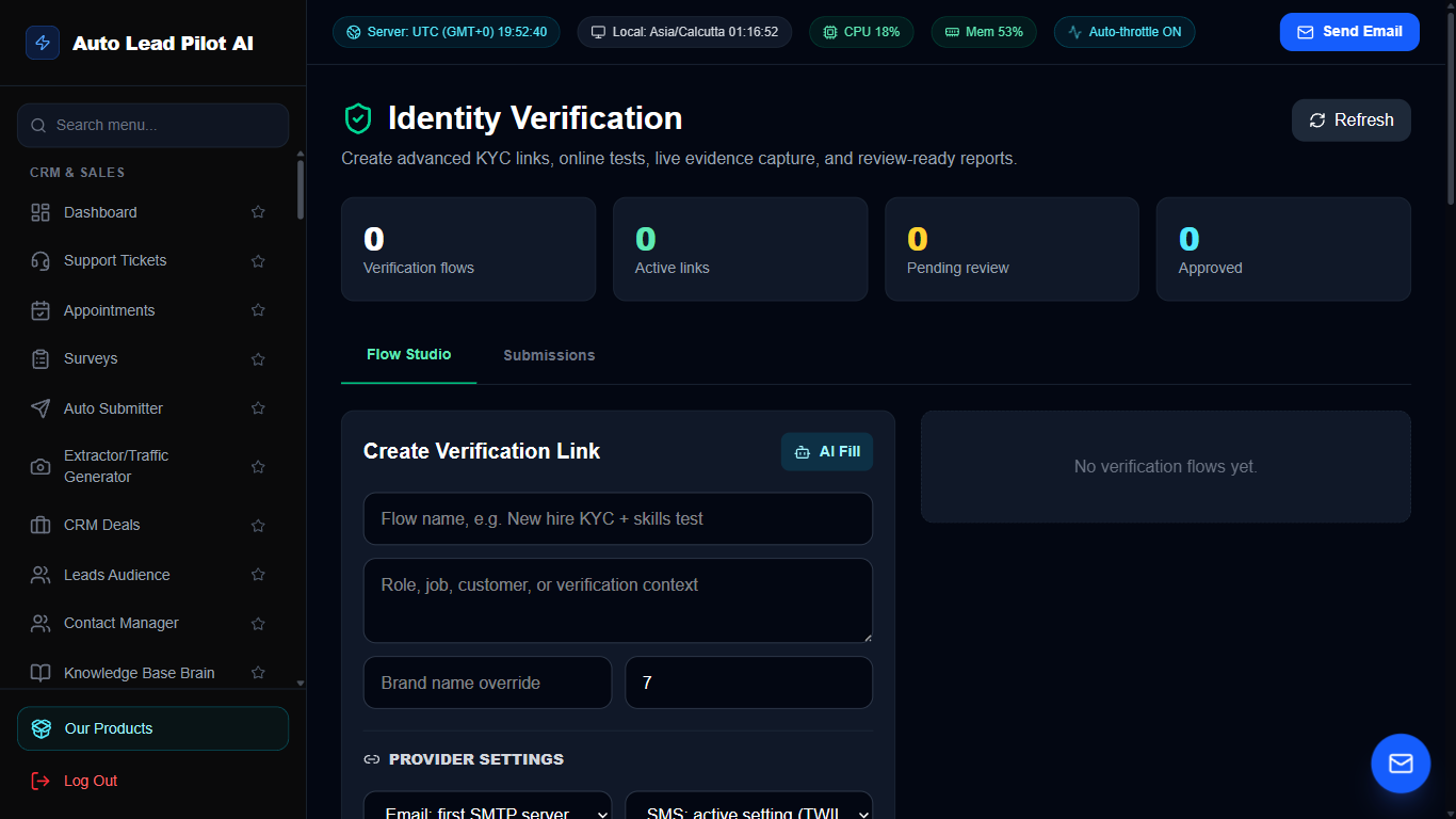 Automated KYC & Identity Verification System Screenshot