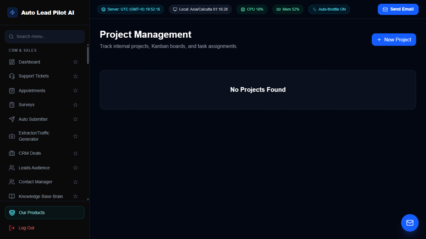 Agile Project & Task Management Workstation Screenshot