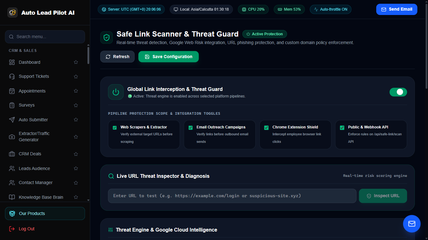 Google Safe Browsing & URL Security Scanner Screenshot