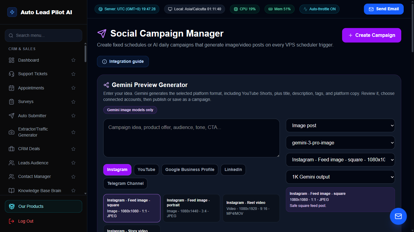 Autonomous AI Social Media Content Manager Screenshot