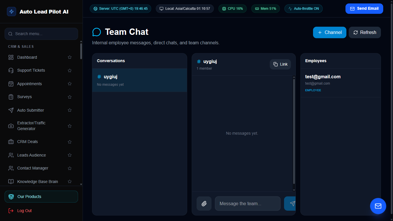 Internal Team Collaboration & Workspace Channels Screenshot