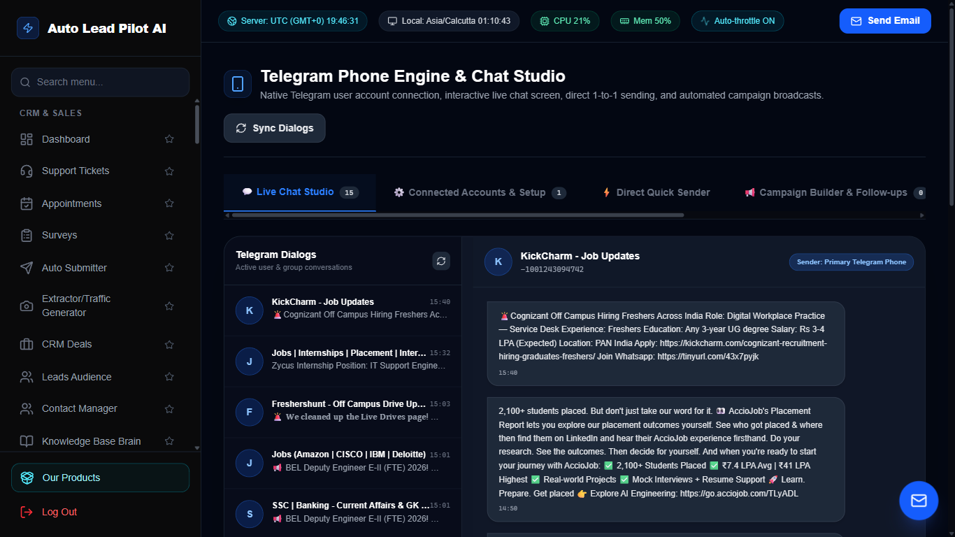 Telegram Phone & Deep Group Member Scraper Suite Screenshot