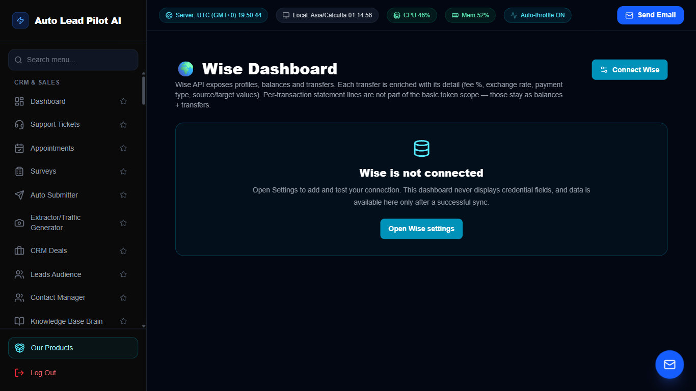 Wise Multi-Currency International Payouts Hub Screenshot